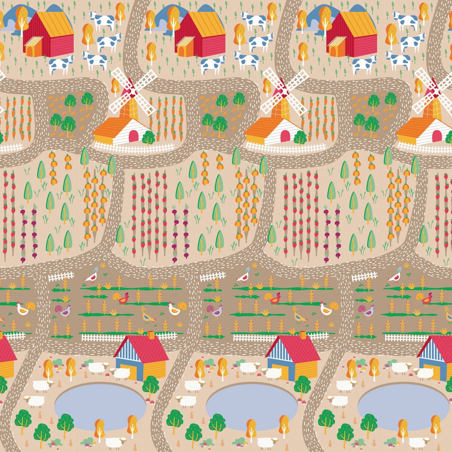 Farm-City Play Mat 120x180 cm