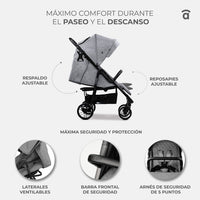 Ness 2 gray stroller