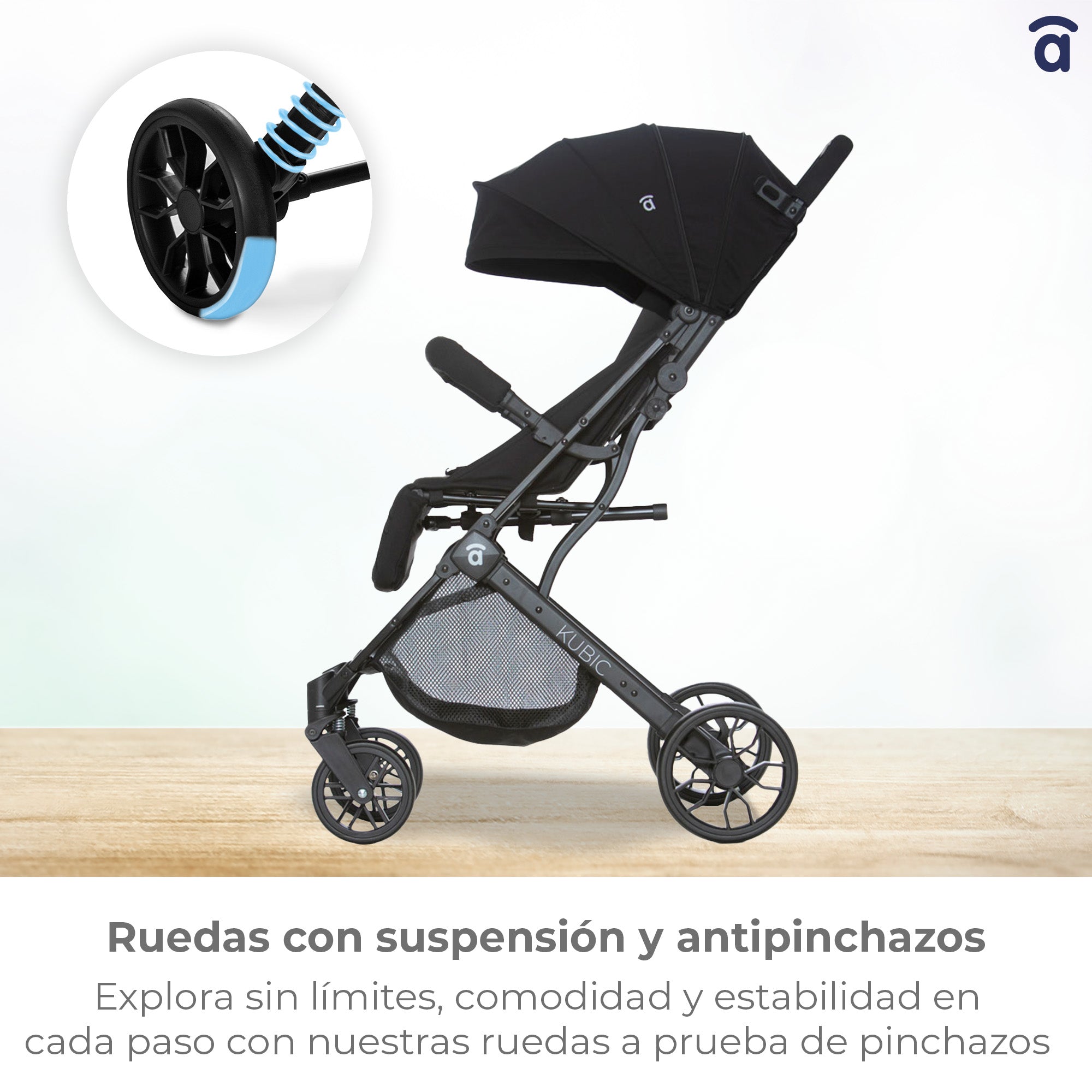 Kubic 2 green stroller