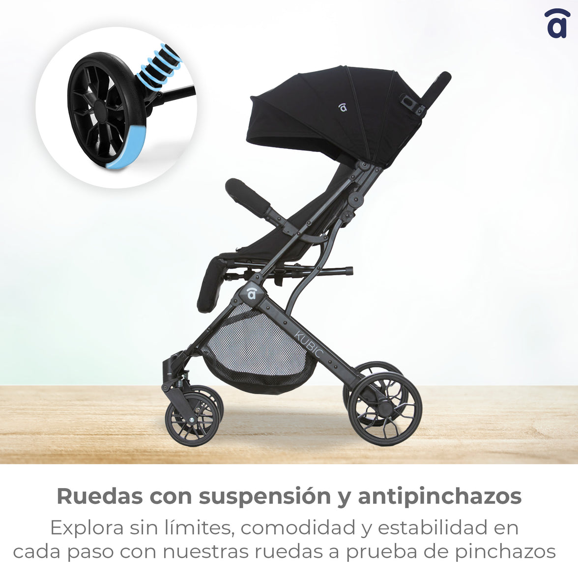 Kubic 2 green stroller