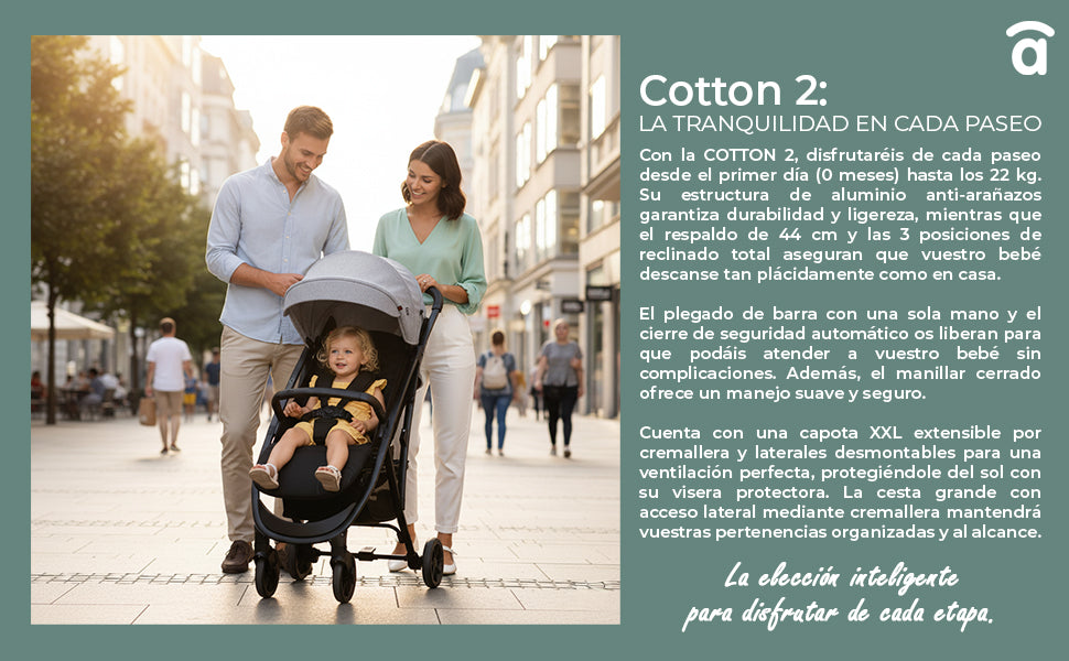 Banner 1 de Cotton 2 Green Stroller