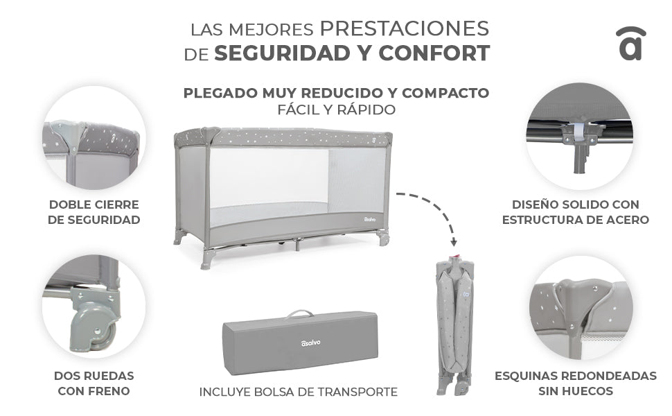 Banner 1 de Balearic Travel Crib 2 gray