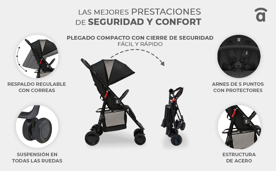 Banner 1 de Poussette nova dorée