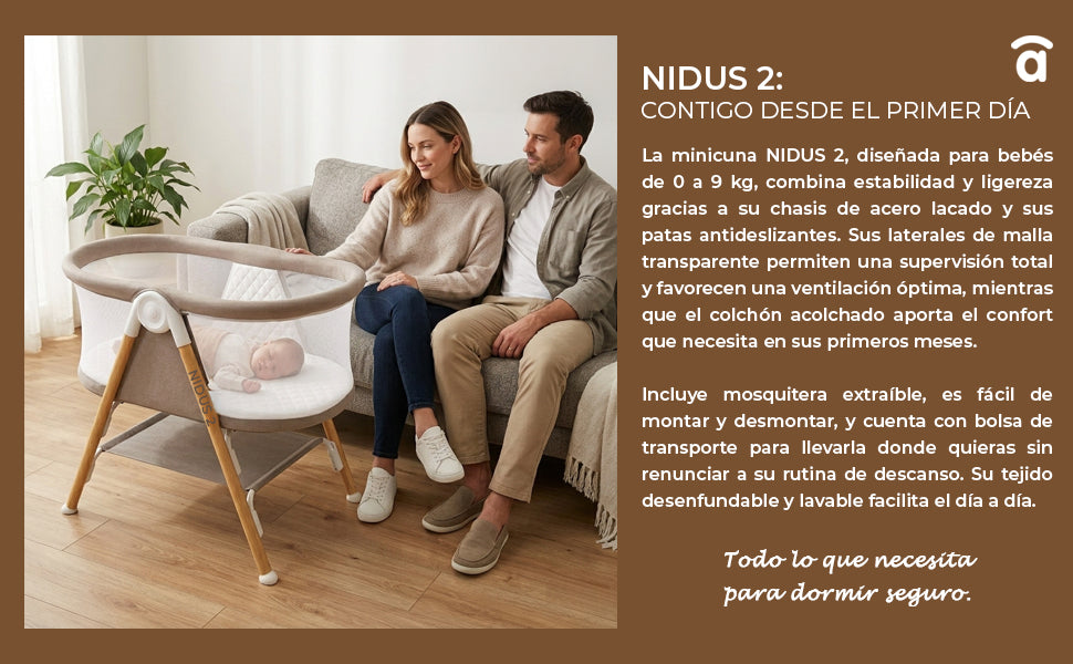 Banner 1 de Mini Berço Nidus 2 Bege