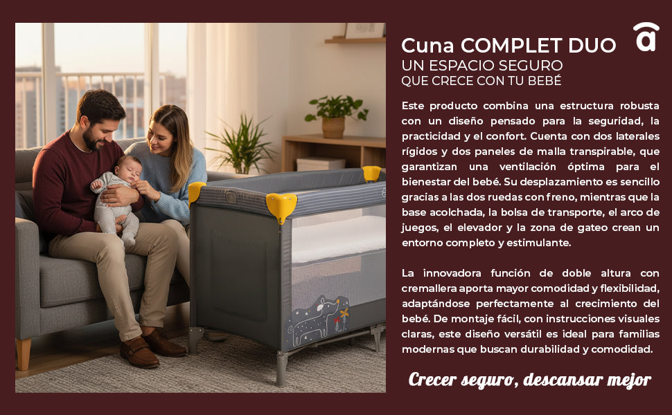 Banner 2 de Cuna de viaje Complet Dúo Perrito