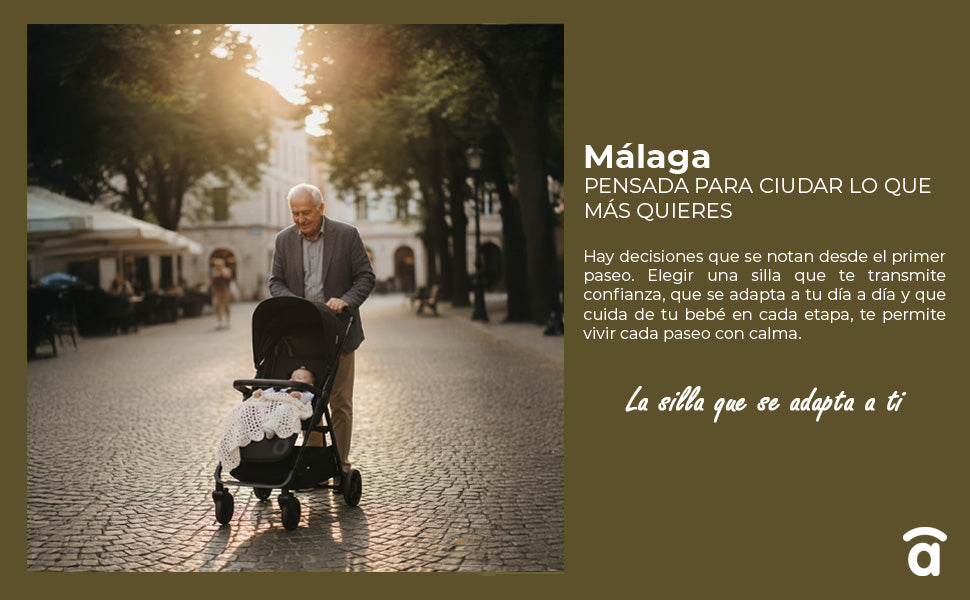 Banner 1 de Silla de paseo Málaga negra