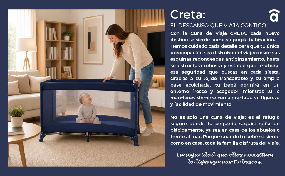 Banner 2 de Cuna de viaje Creta marino