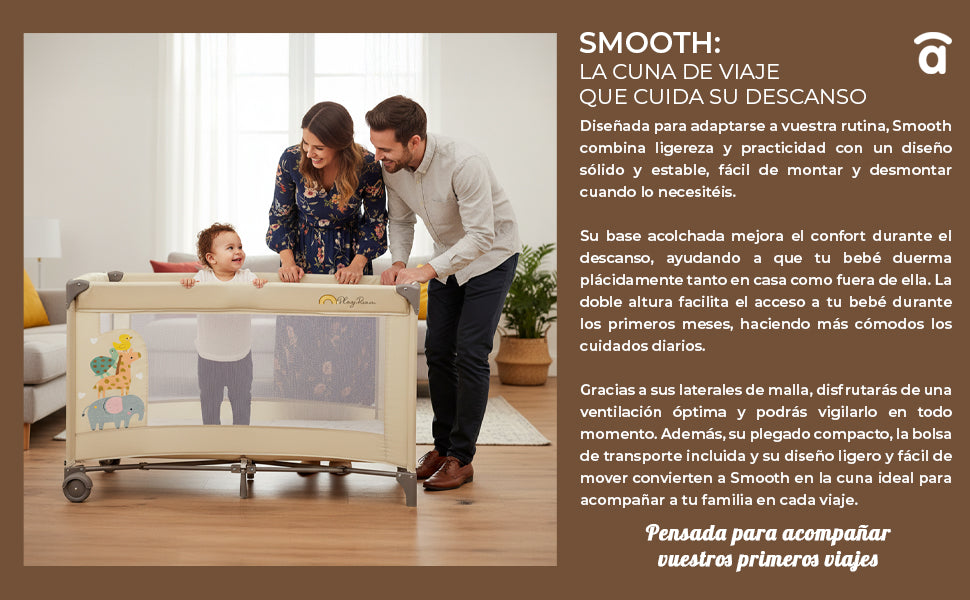 Banner 2 de Smooth Animalia Travel Crib