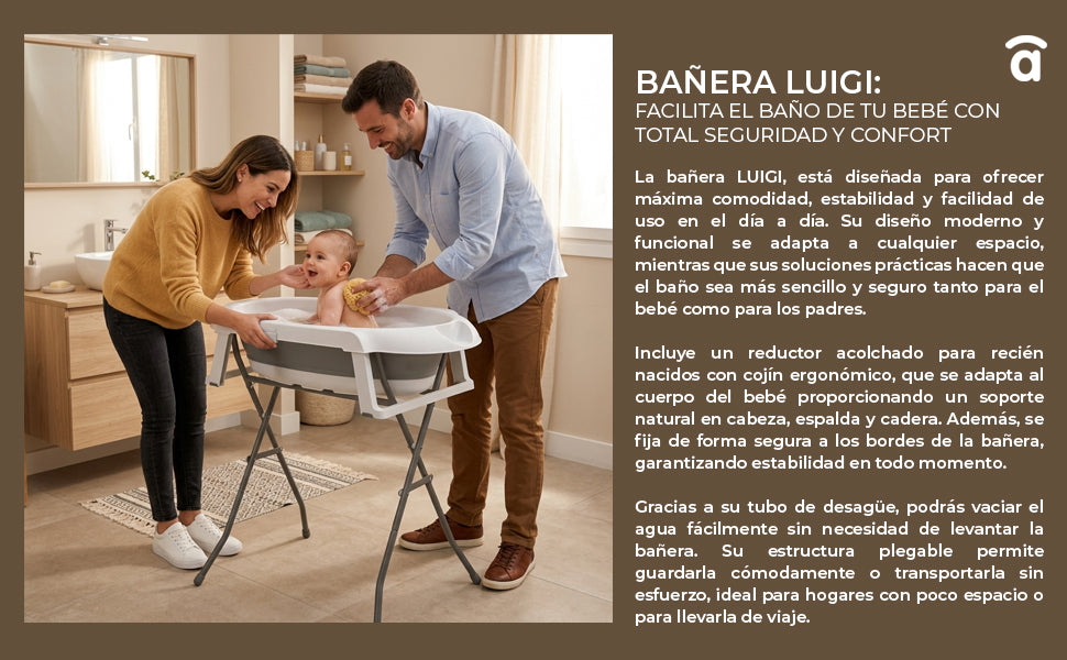 Banner 2 de Banheira dobrável com pés e redutor Luigi