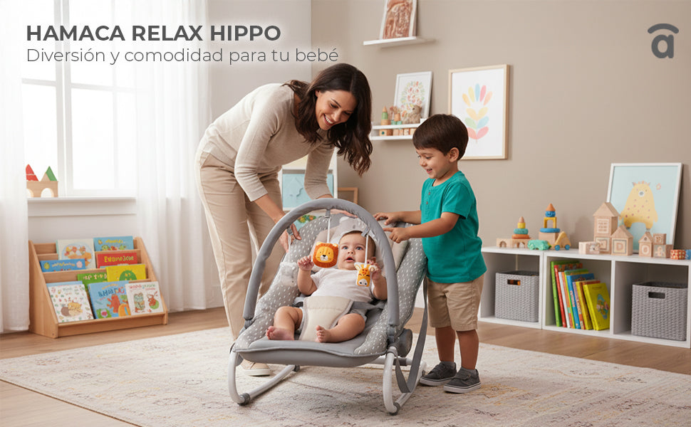 Banner 3 de Rede relaxante hipopótamo