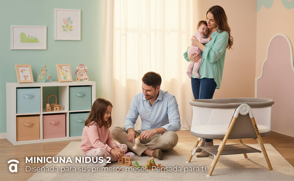 Banner 2 de Mini Berço Nidus 2 Bege