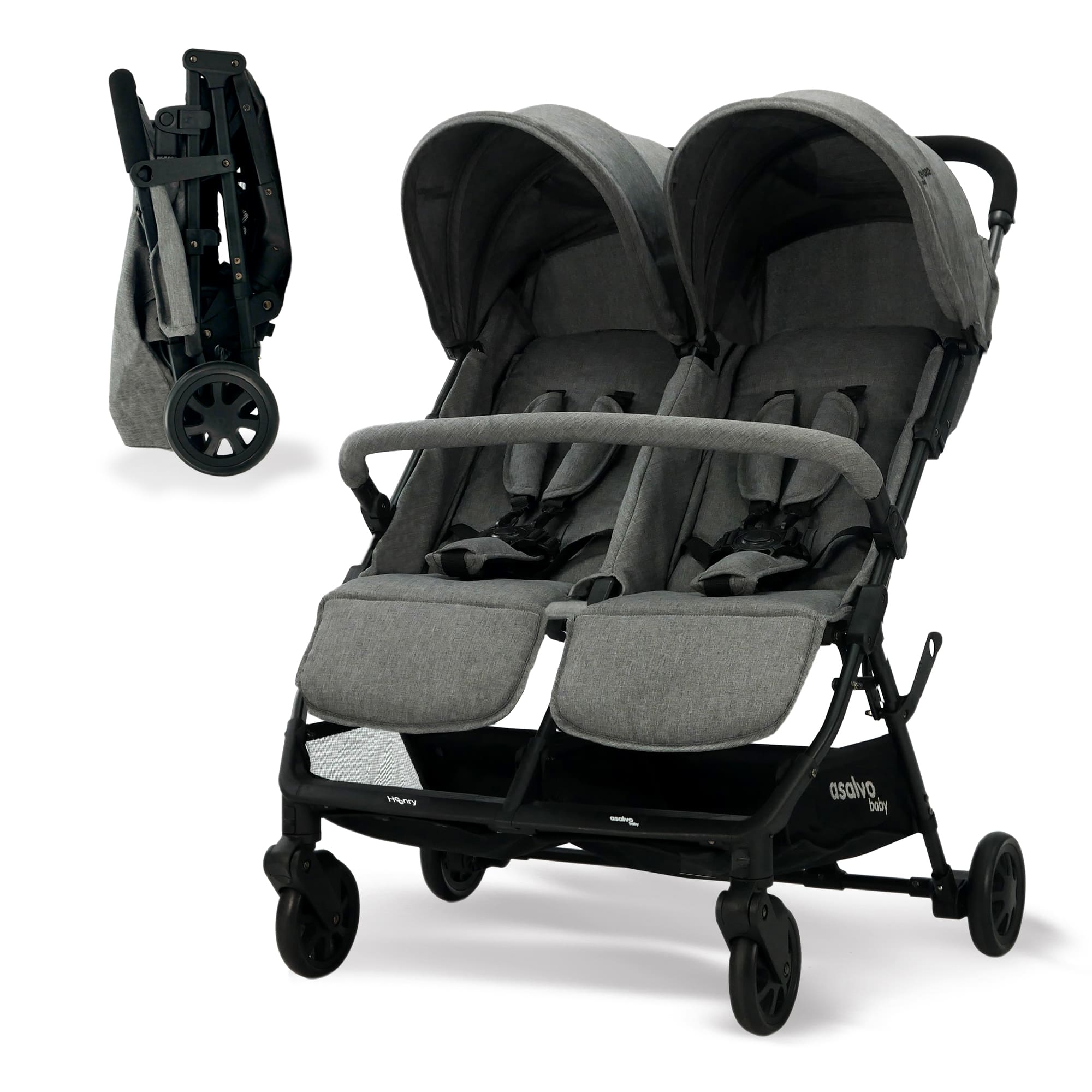 Henry Gray Double Stroller