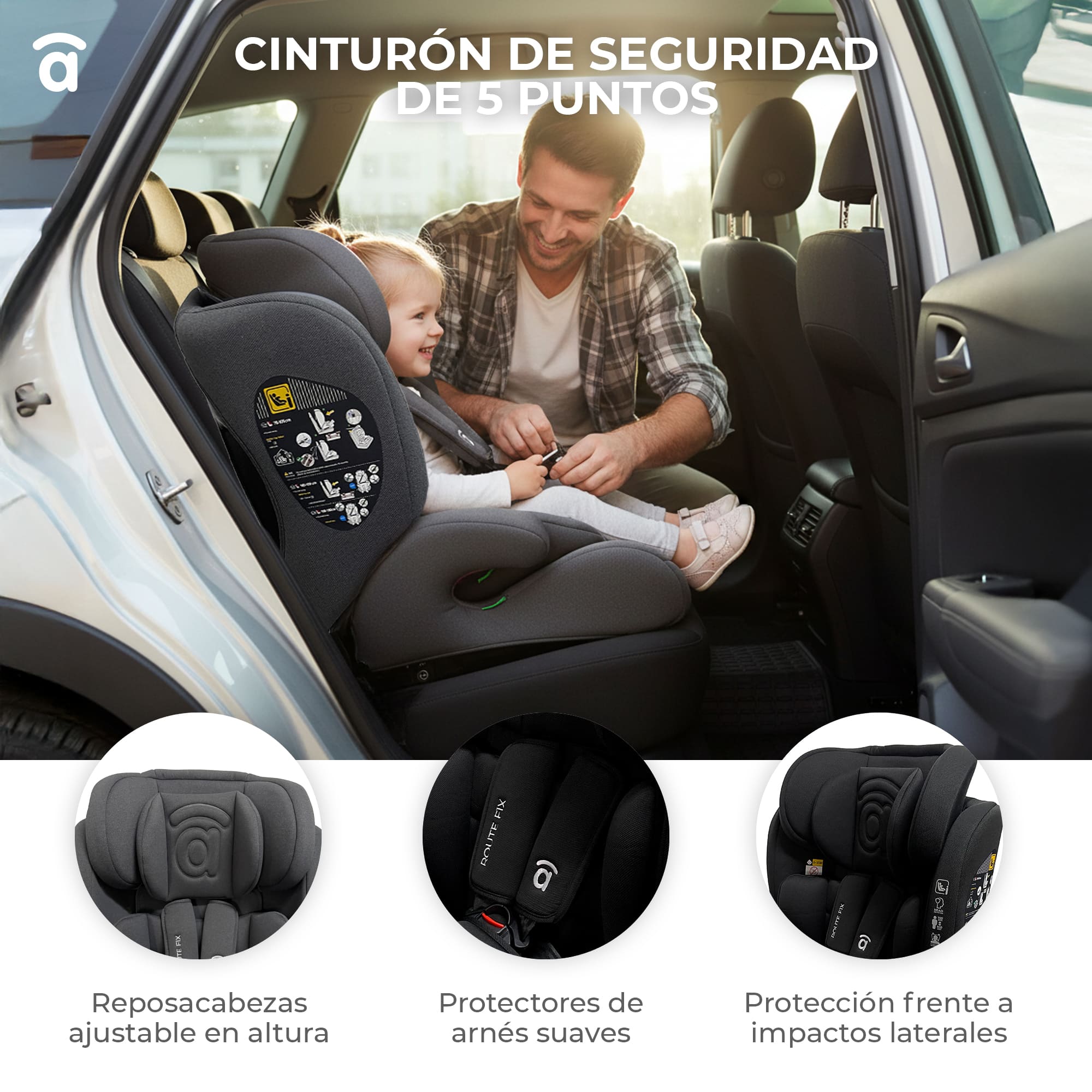 Silla de Auto RouteFix Negro