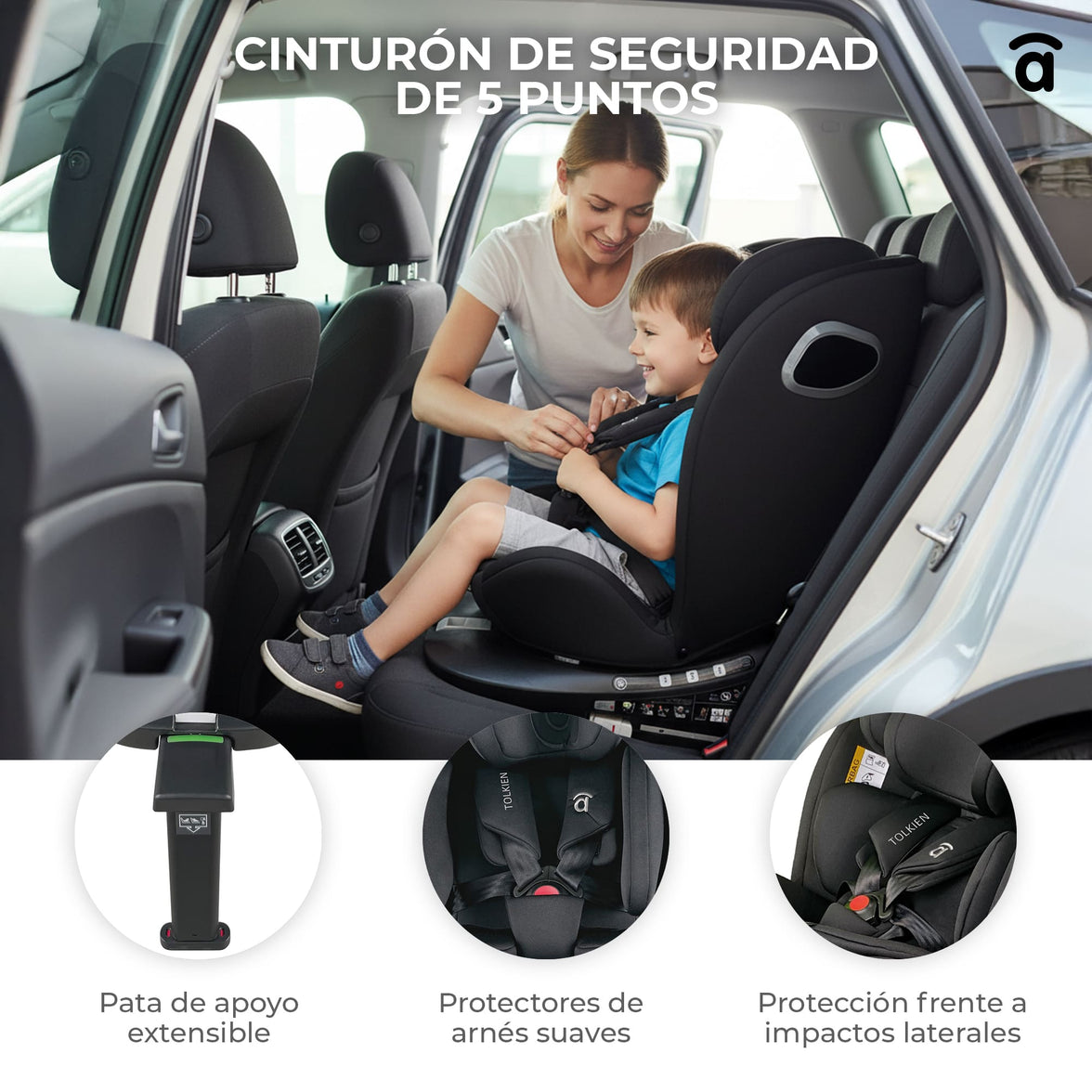 Silla de auto Tolkien negro