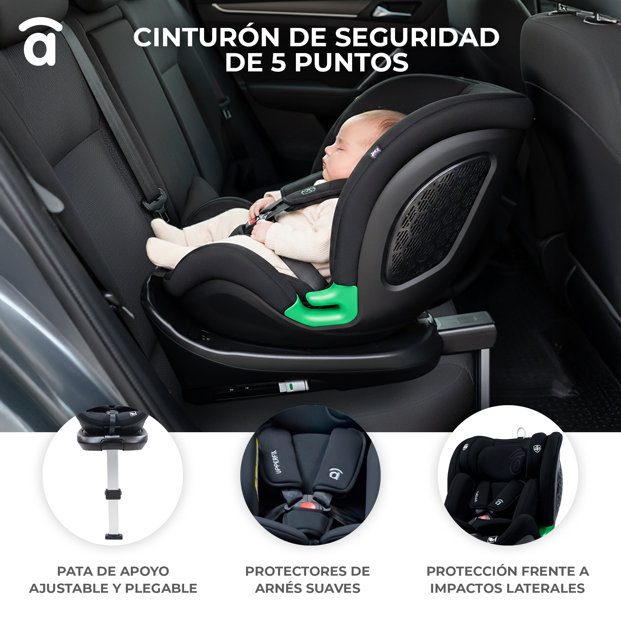 Silla de Auto Upperfix Negro