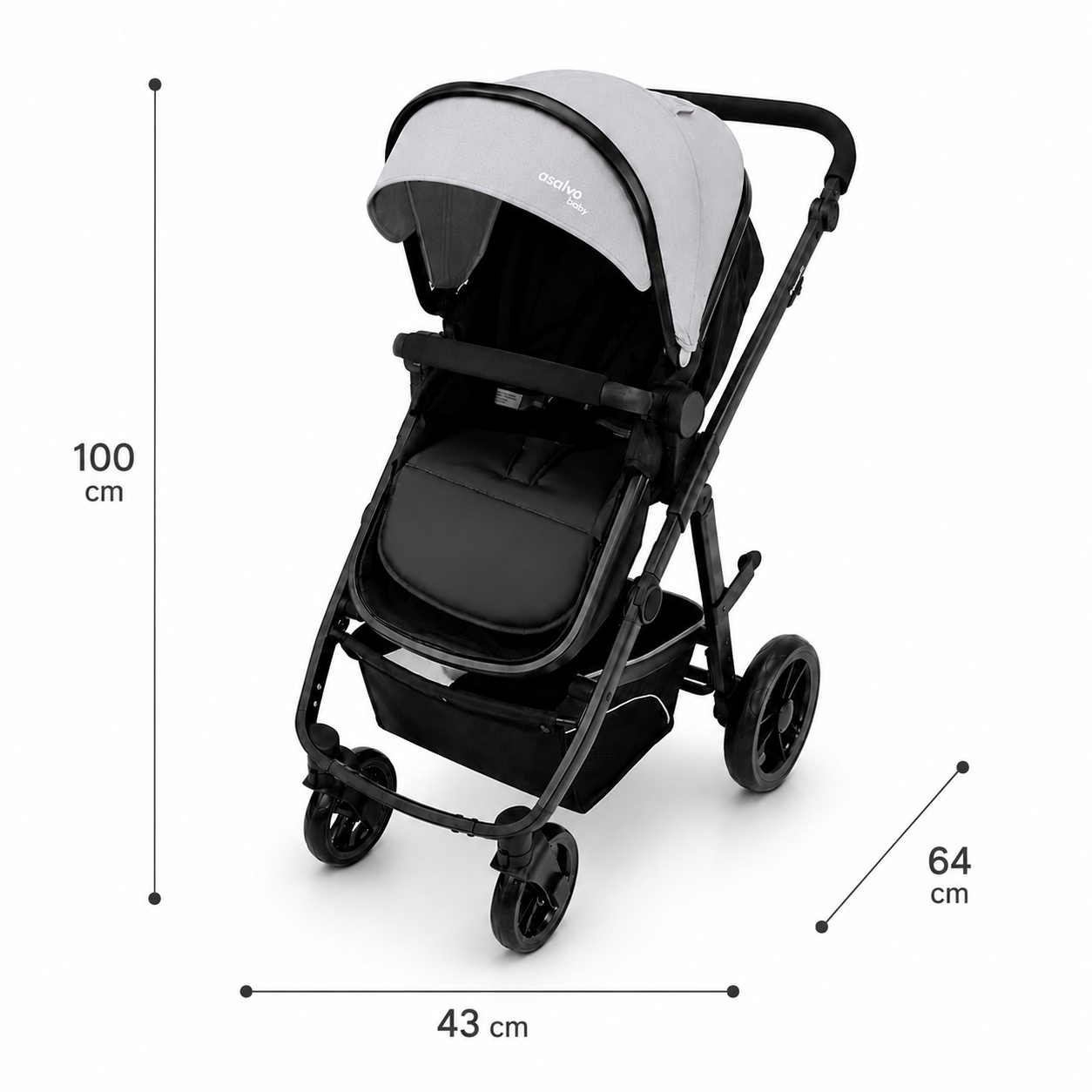 Cabriolet Trio Two+ 2 Gris