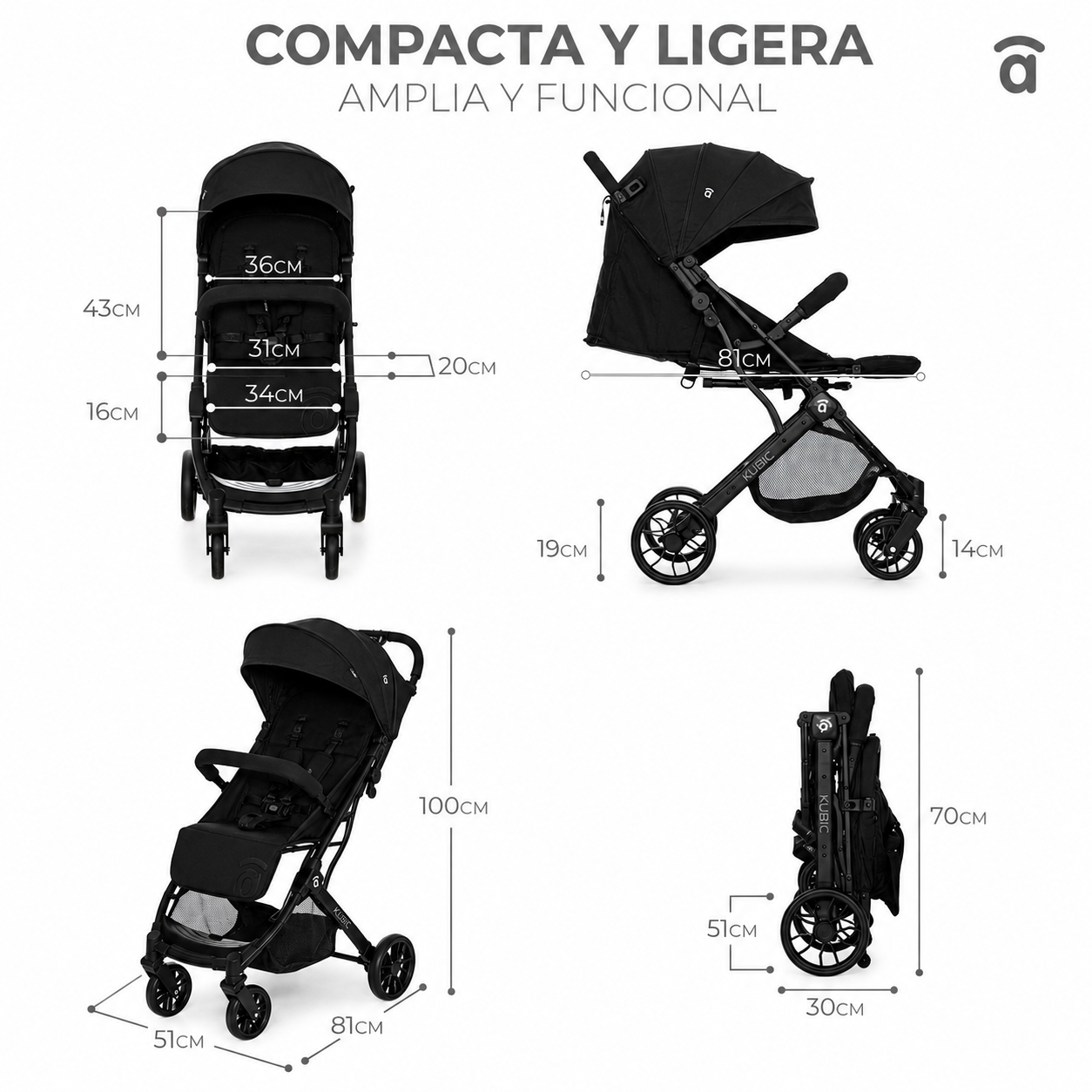 Carrinho Kubic 2 preto