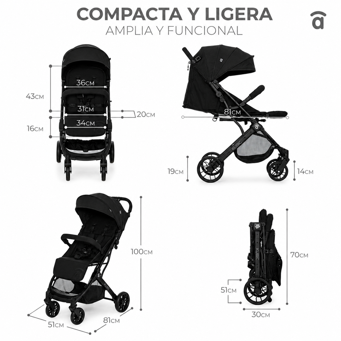 Carrinho Kubic 2 preto