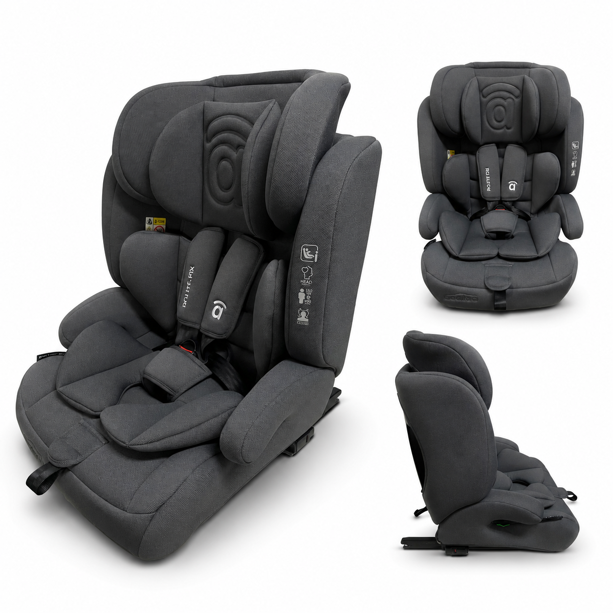 Siège d'auto RouteFix gris