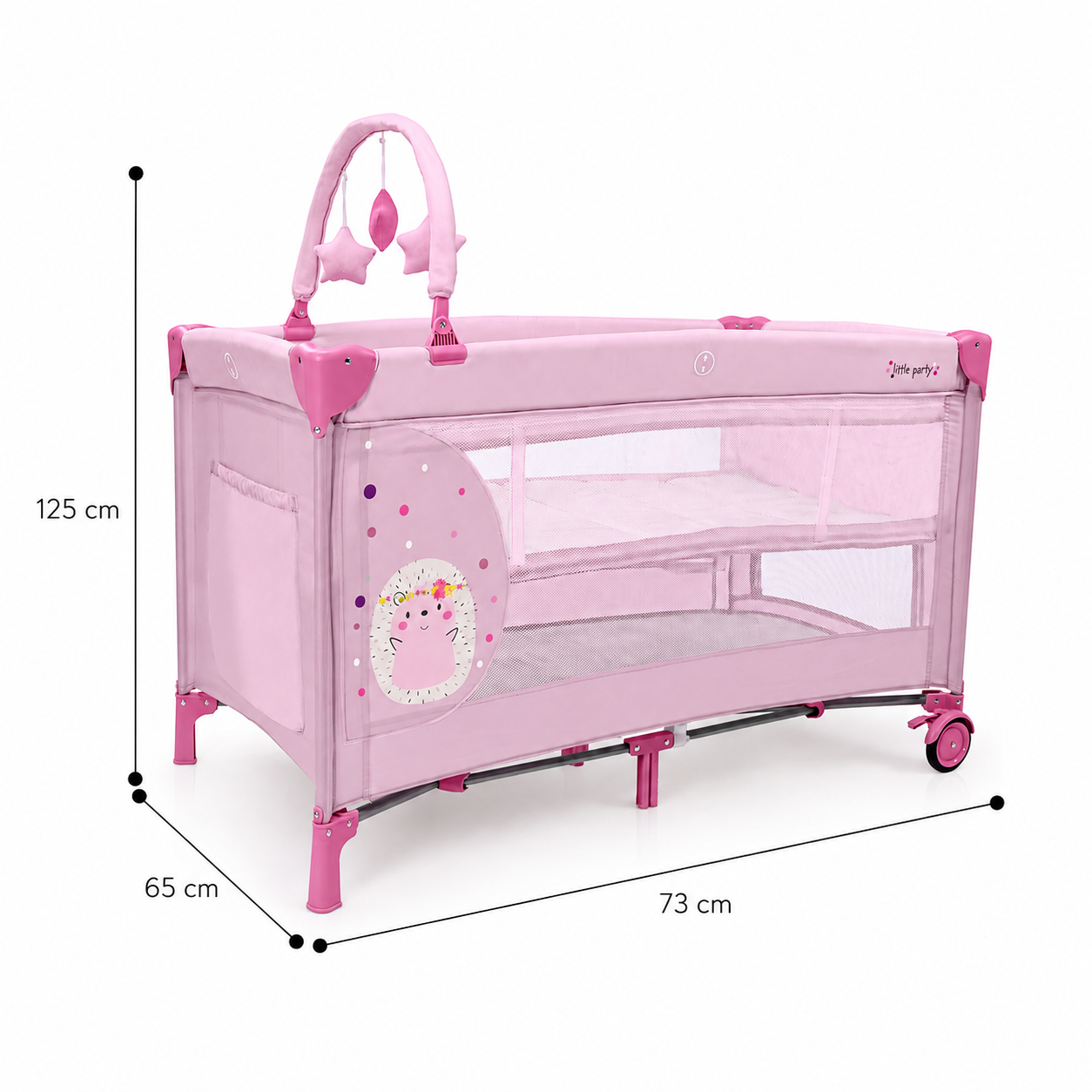 Cuna de viaje Complet Dúo Erizo Rosa