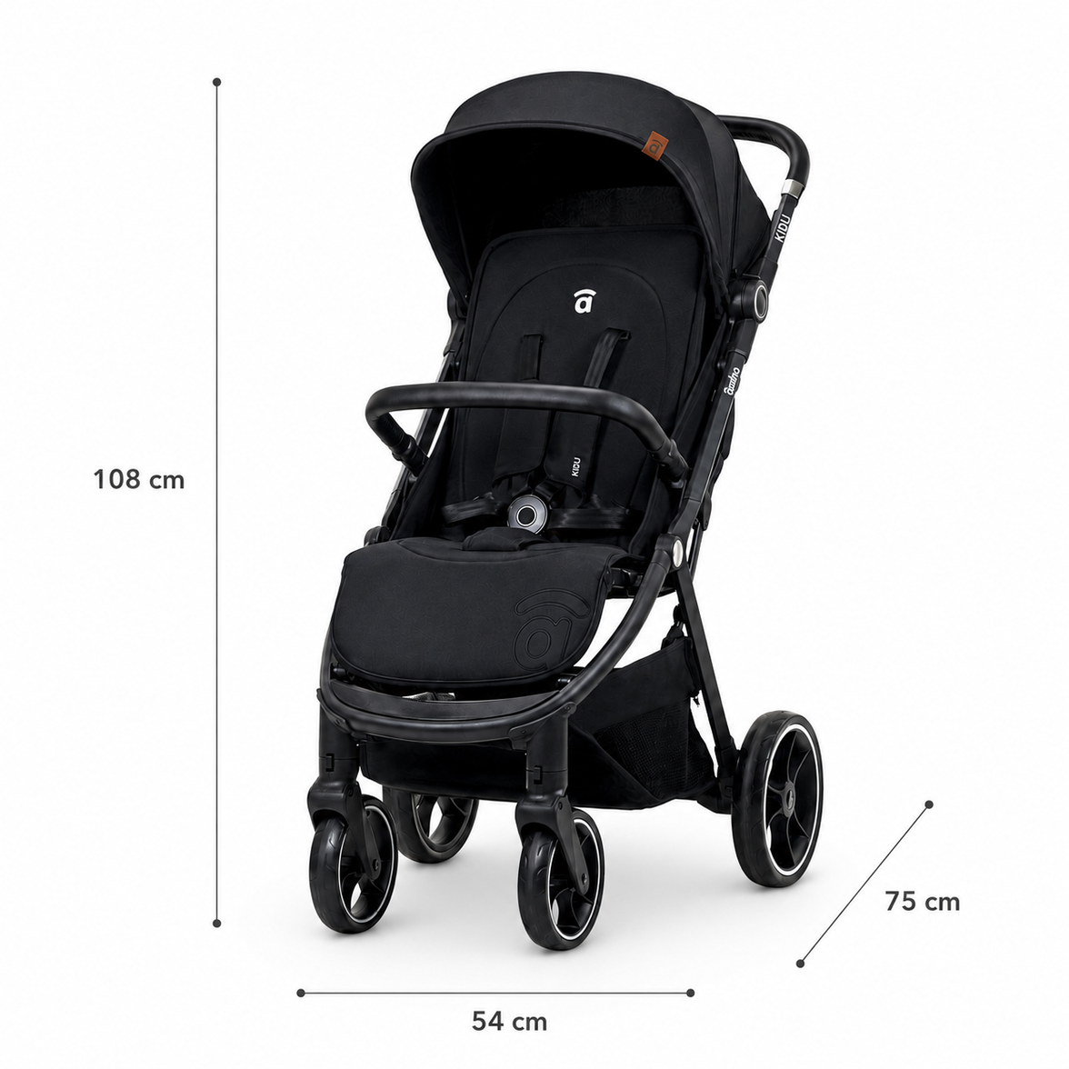Silla de paseo Kibu negro