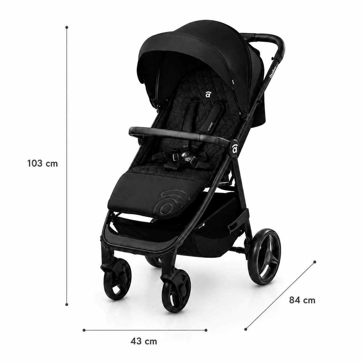 Iconic Black Stroller