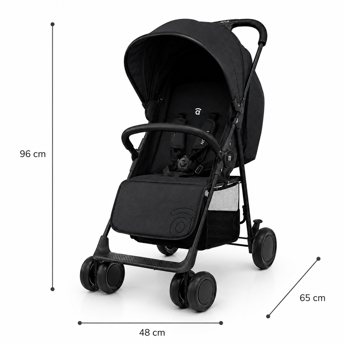 Carrinho de passeio preto nova