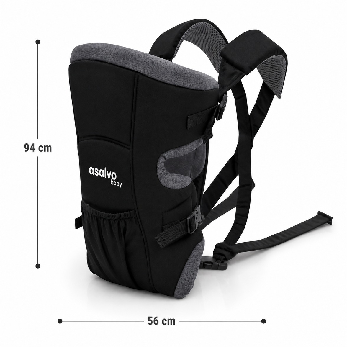 Mochila porta-bebê preta