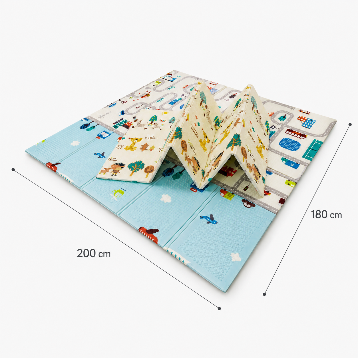 Alfombra de Juegos Plegable XXL 200x180cm Funmat City-Forest