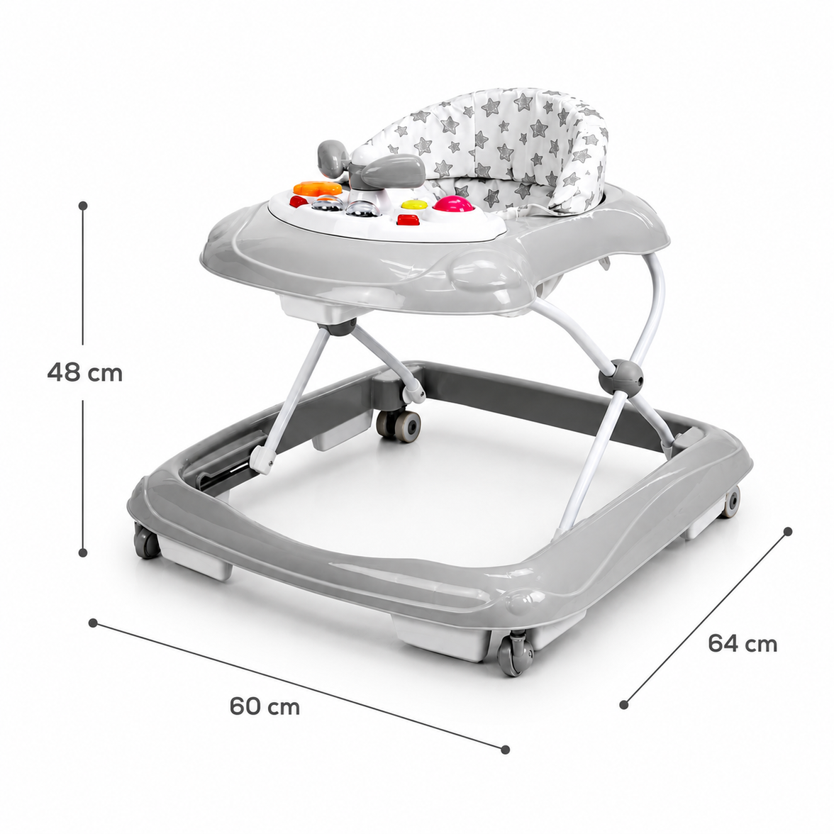 Diver Baby Walker Gray Stars