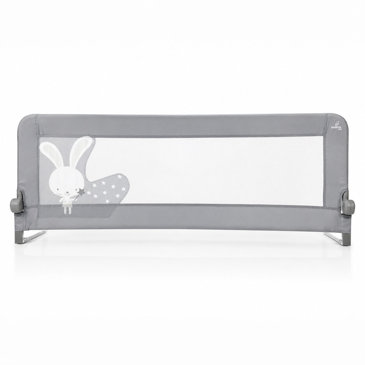 Barreira de cama 2-1 de 150 cm para ninho ou cama padrão Grey Bunny