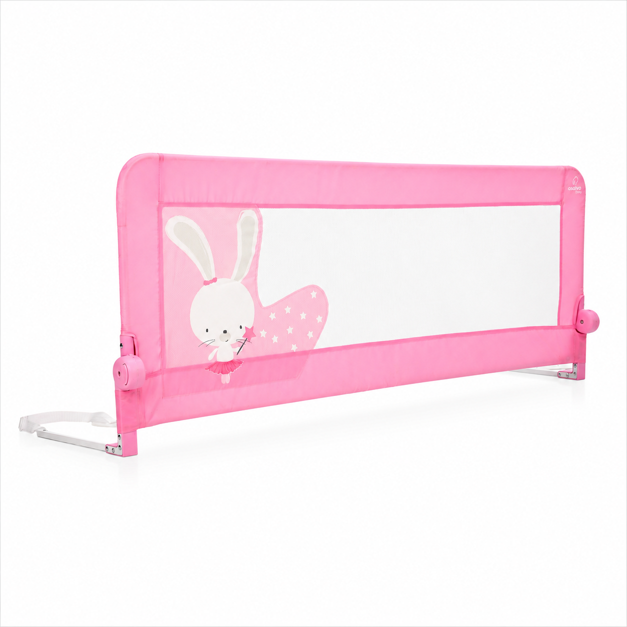 Barrera de Cama 2-1 de 150cm para cama Nido o Standard Conejito Rosa