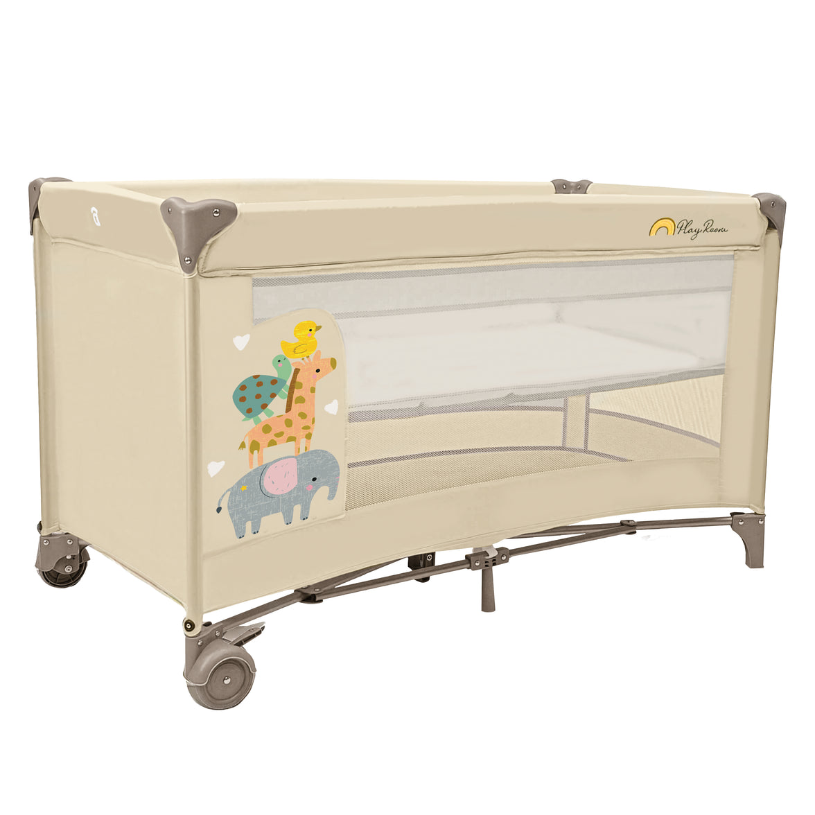 Smooth Animalia Travel Crib