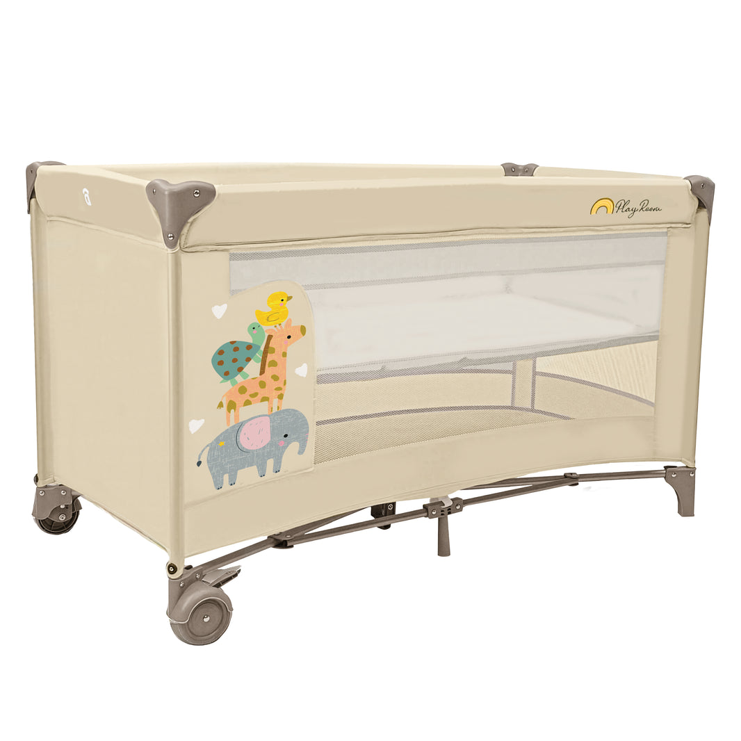 Smooth Animalia Travel Crib