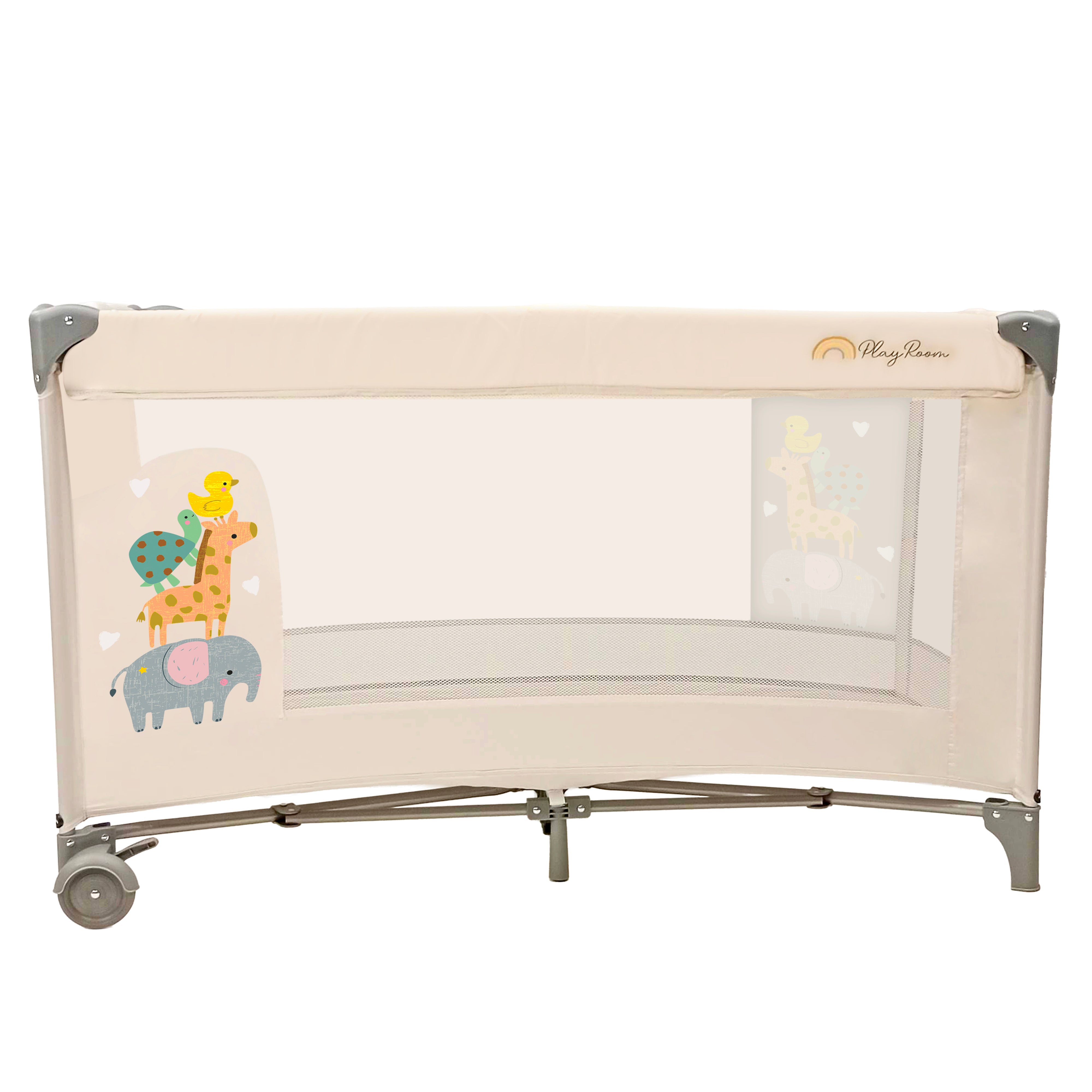 Smooth Animalia Travel Crib