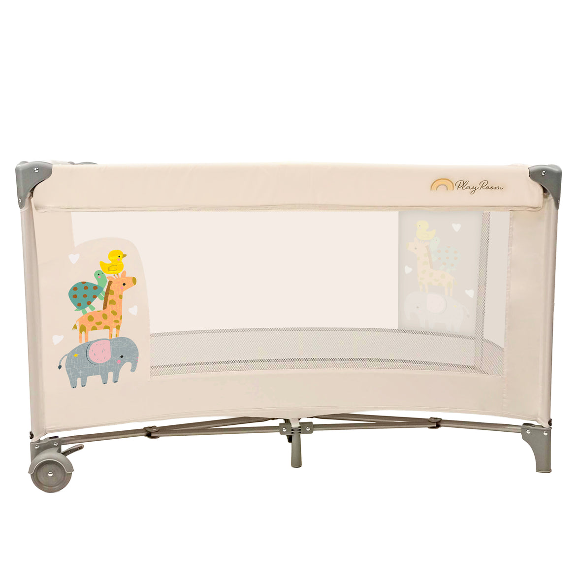 Smooth Animalia Travel Crib