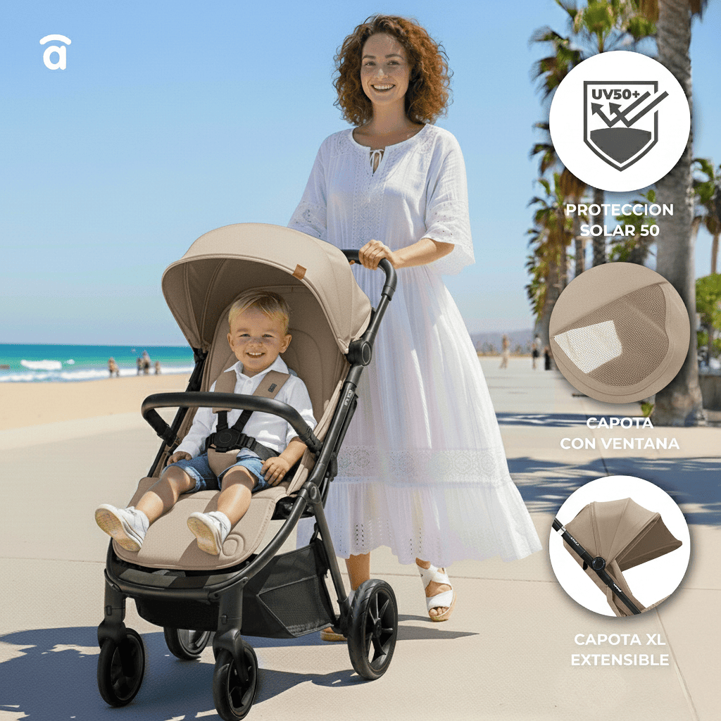 Kibu beige stroller