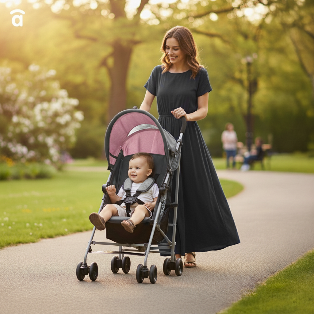 Yolo Raccoon Pink Stroller