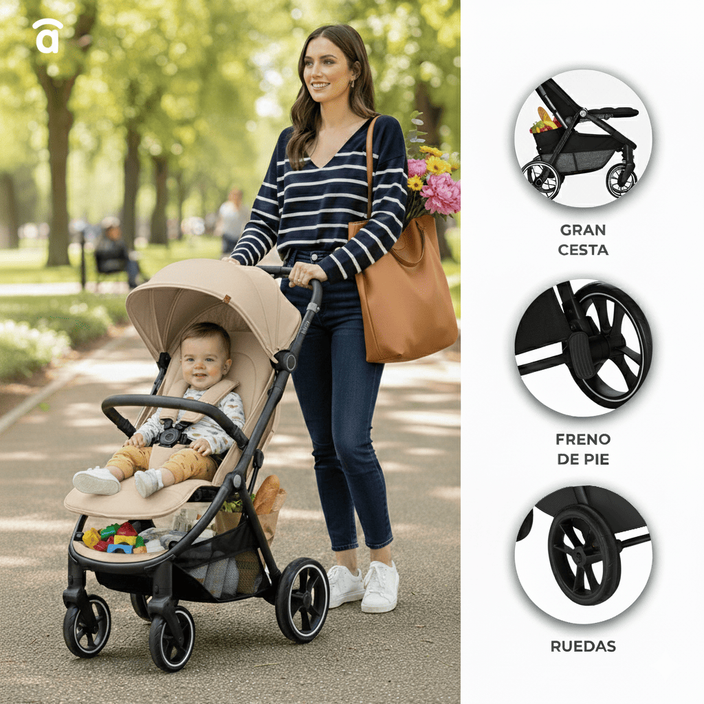Kibu beige stroller