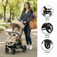 Kibu beige stroller