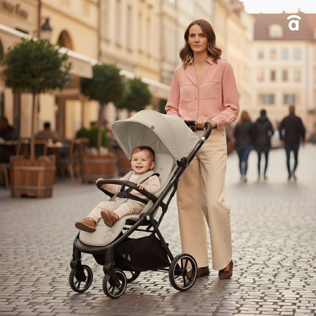 Kibu beige stroller