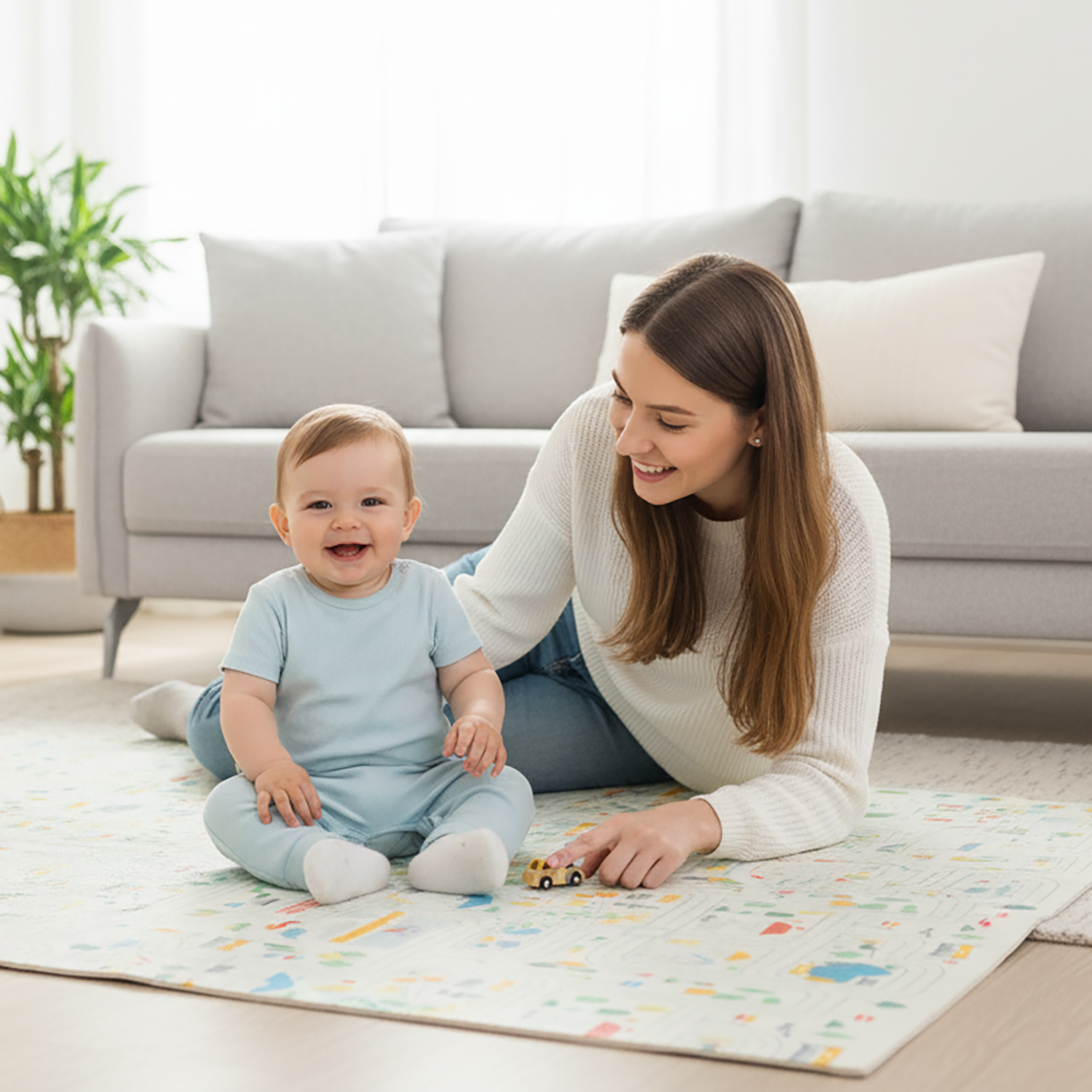 XXL Animals-City Folding Play Mat