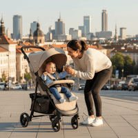 América 3 beige stroller