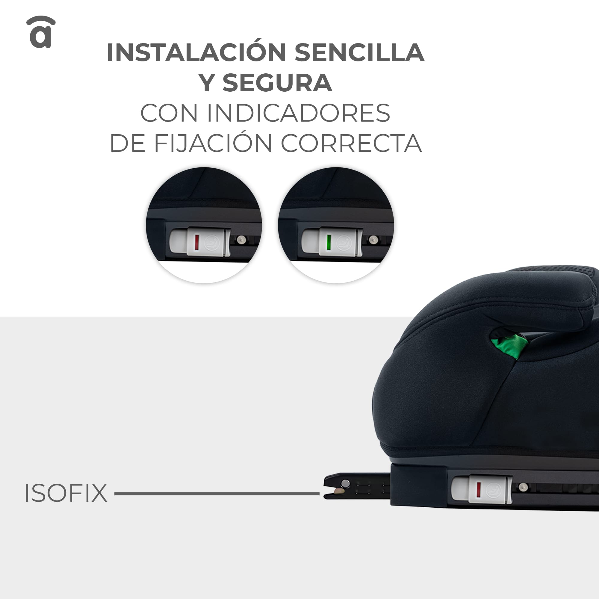 Gray Alzafix I-Size Car Seat