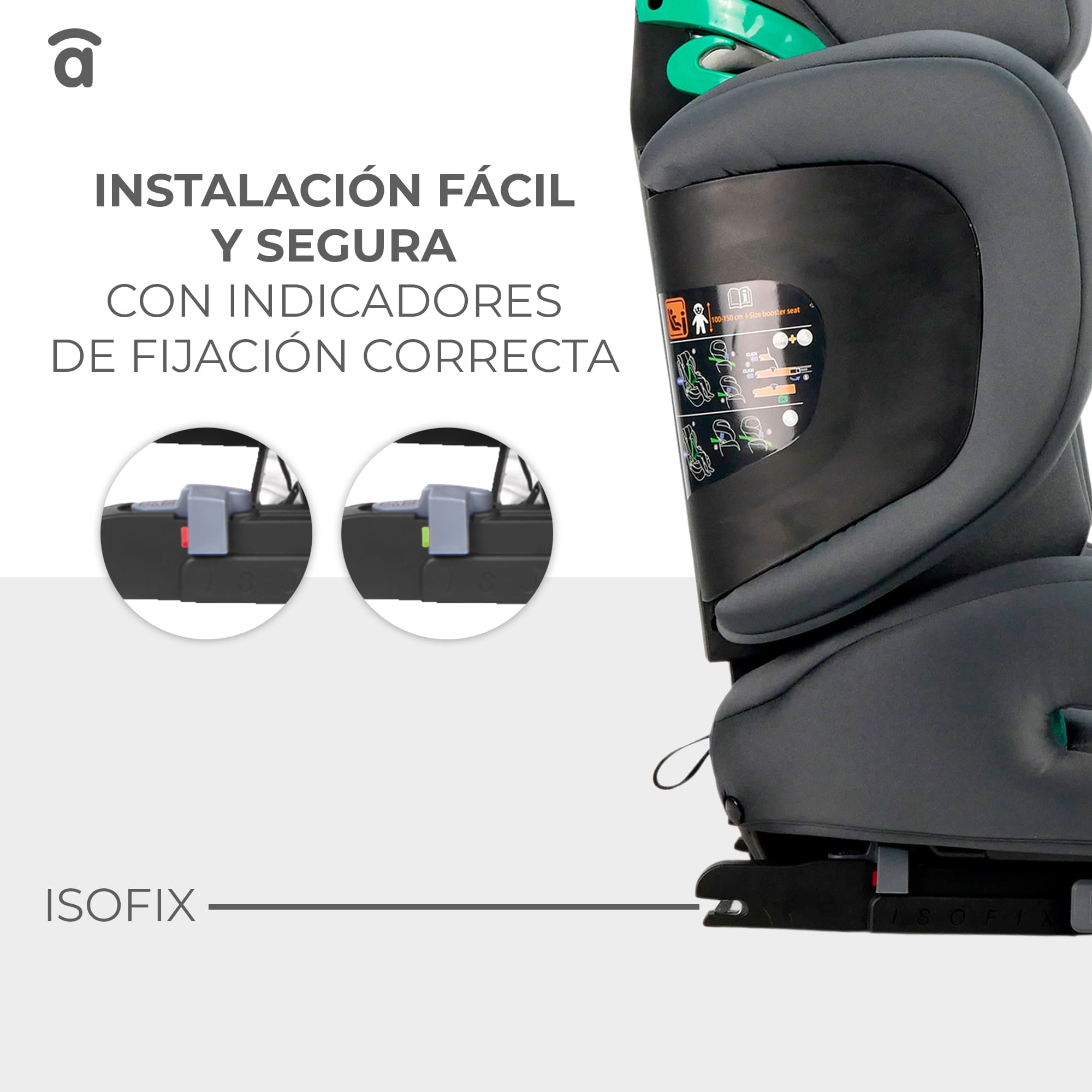 I-Size Poe Fix Black Car Seat