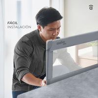 90cm Barrier for Standard Gray Bed