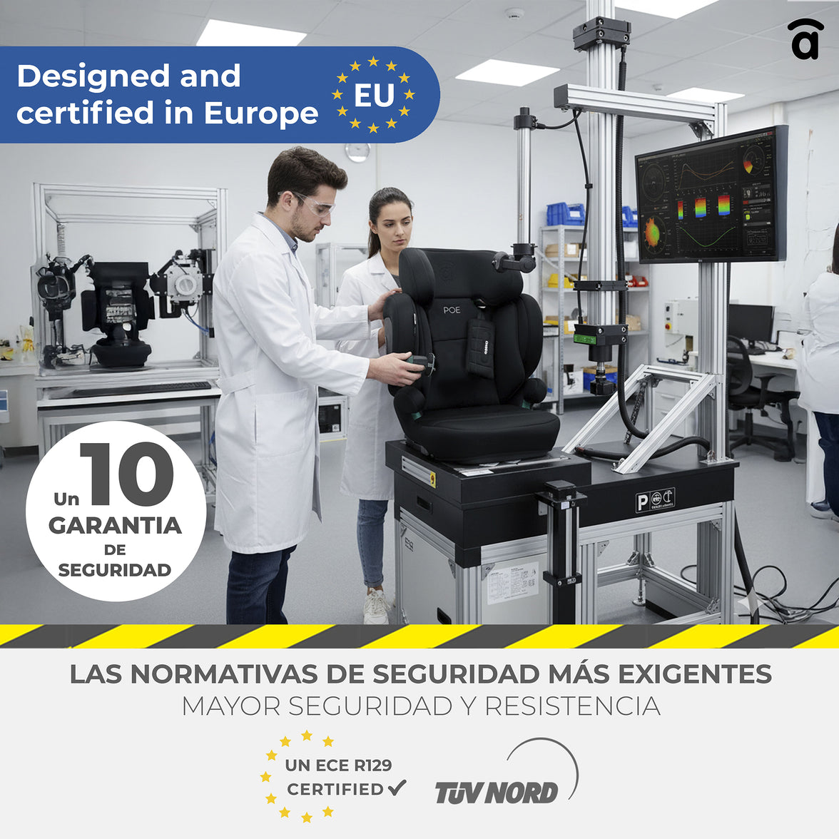 I-Size Poe Fix Gray Car Seat