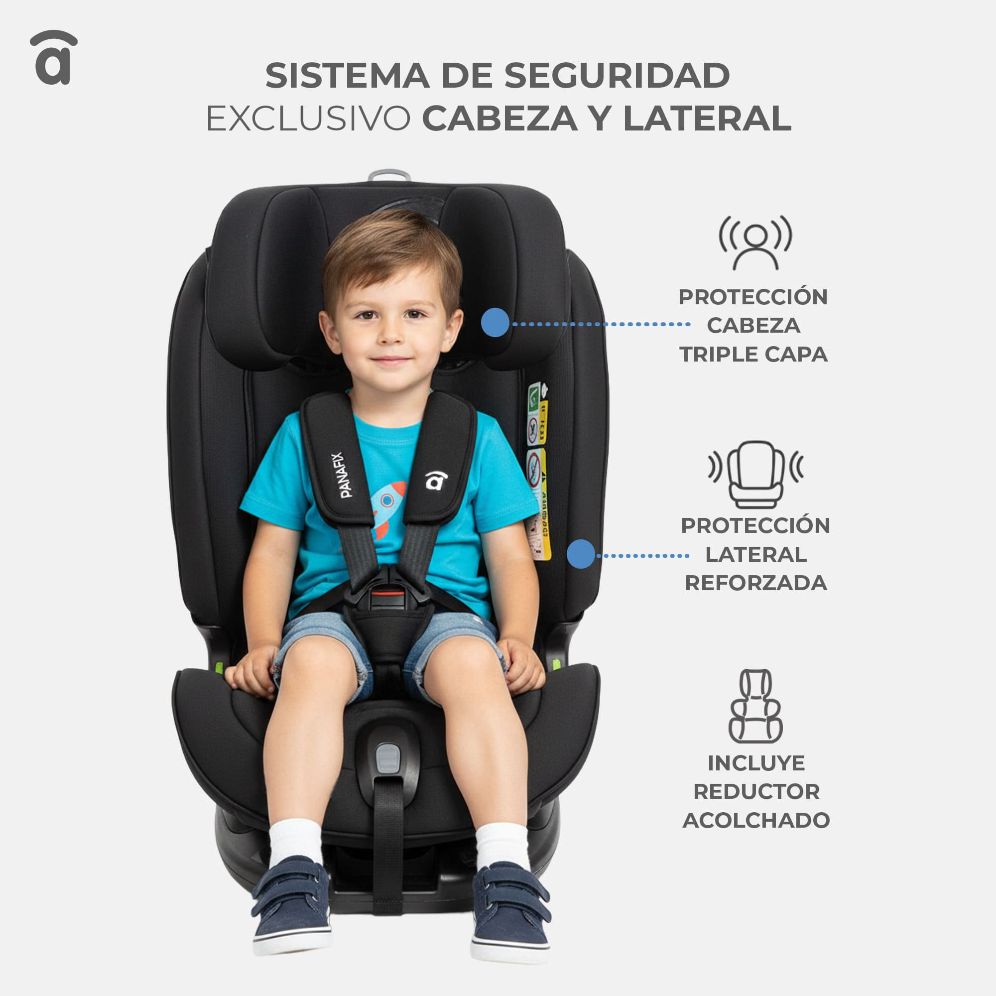 Panafix Gray Car Seat