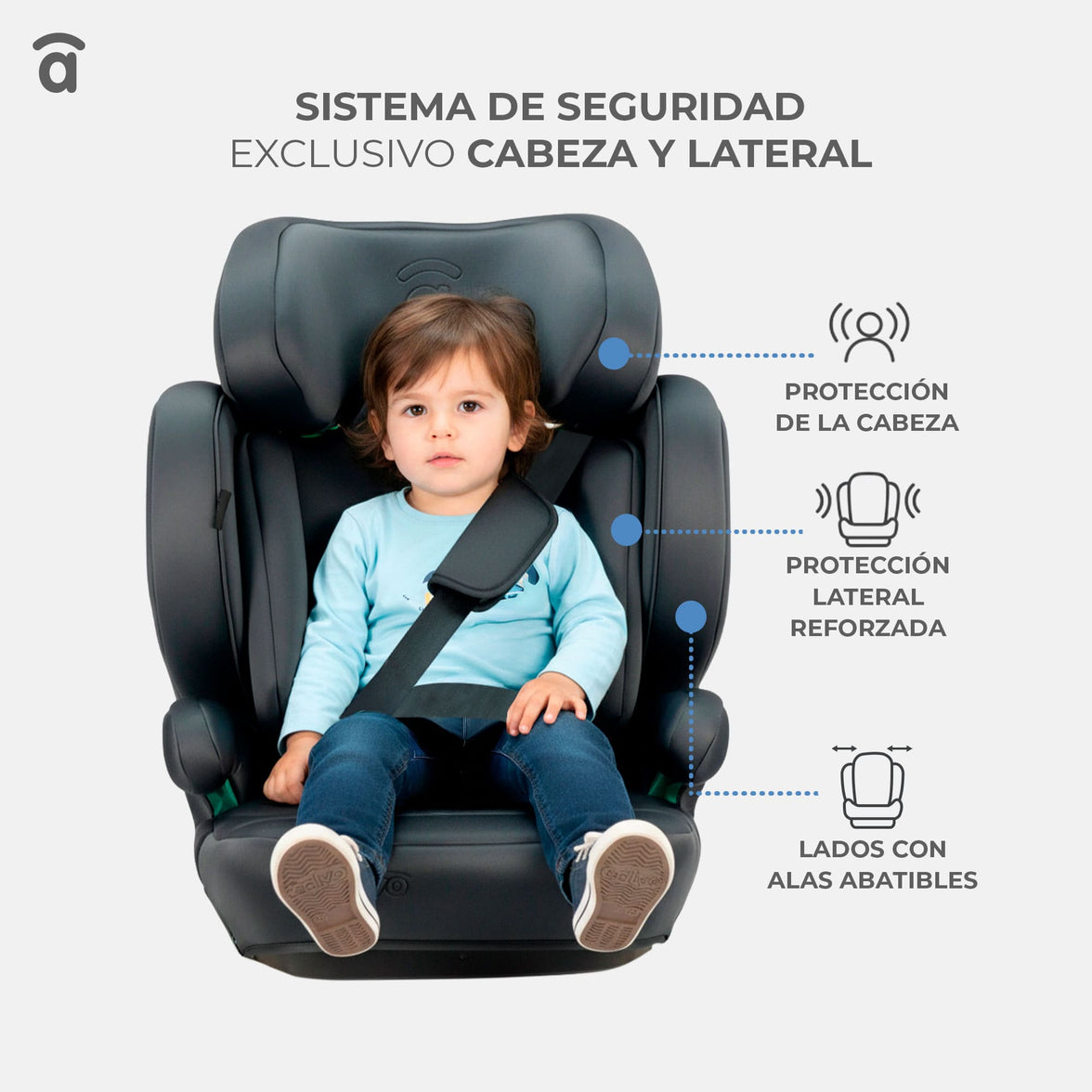 I-Size Poe Fix Gray Car Seat