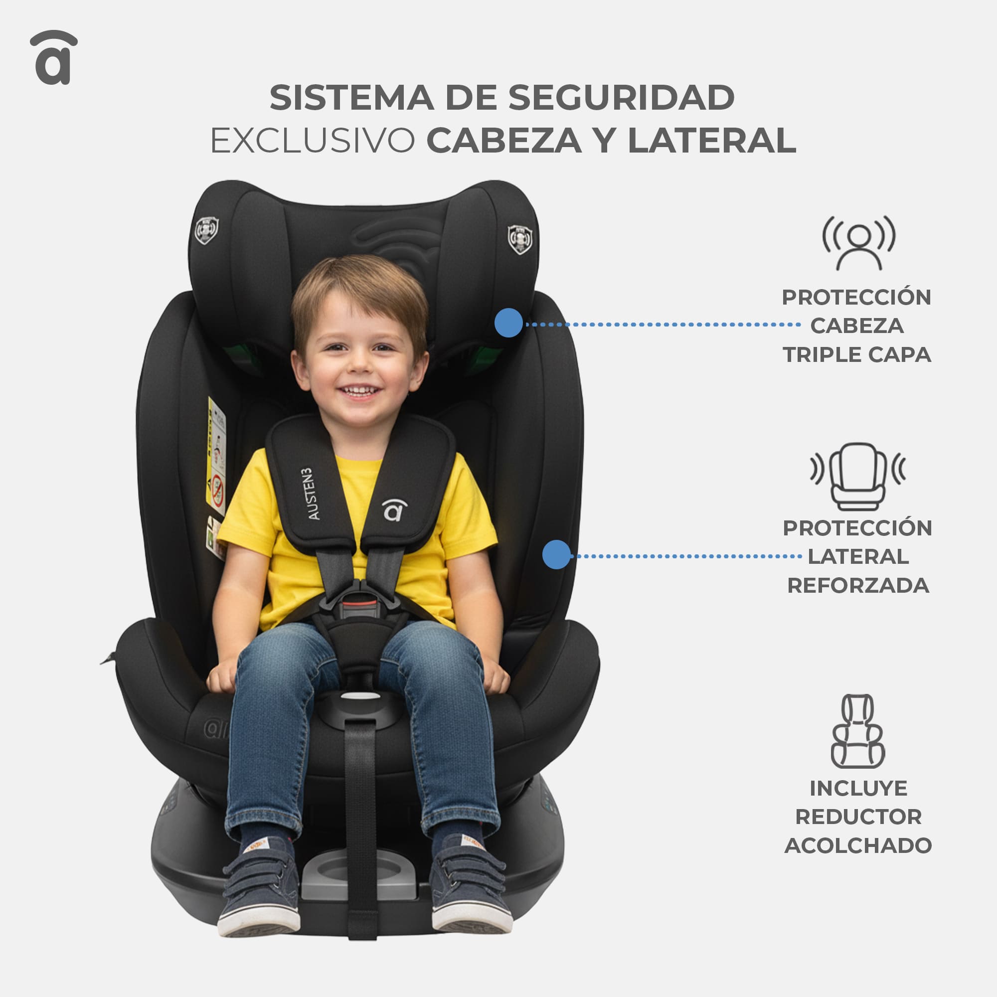 Silla de Auto Austen 3 Negra